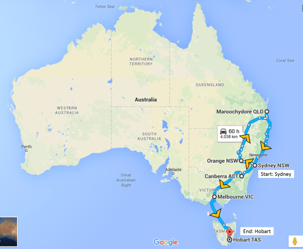 Australia Route Actual Finished