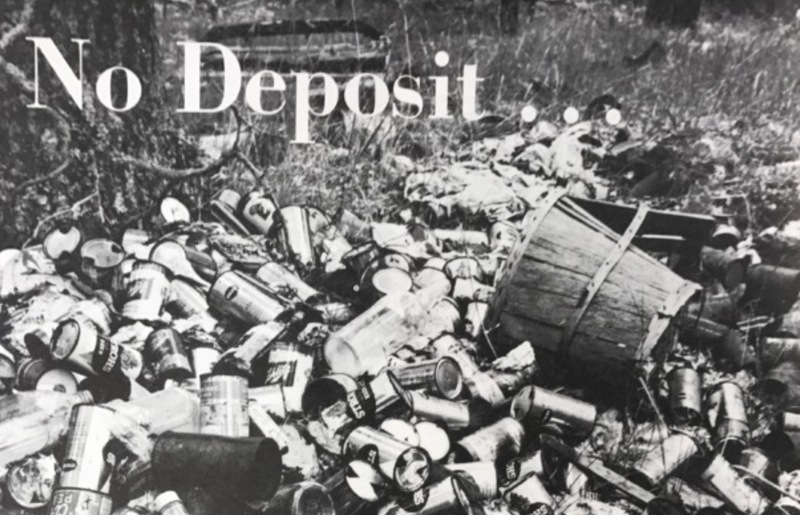 Vintage can litter